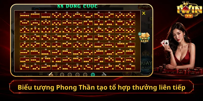Biểu tượng Phong Thần tạo tổ hợp thưởng liên tiếp