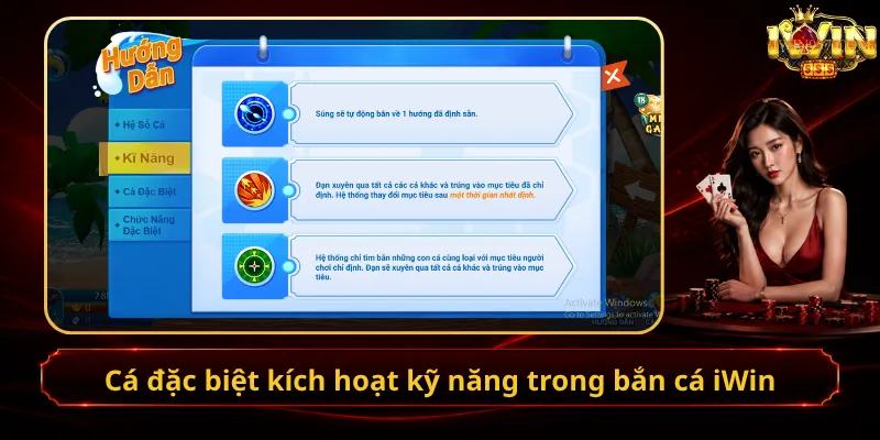 Cá đặc biệt kích hoạt kỹ năng trong bắn cá iWin