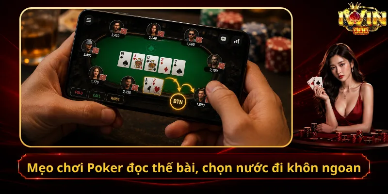 Mẹo chơi Poker đọc thế bài, chọn nước đi khôn ngoan