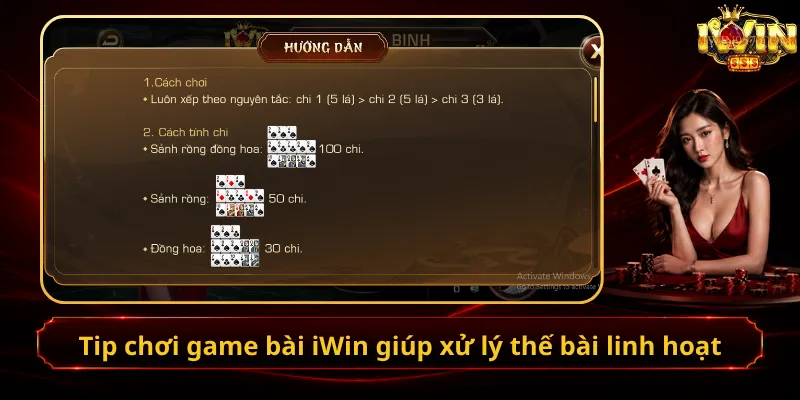 Tip chơi game bài iWin giúp xử lý thế bài linh hoạt